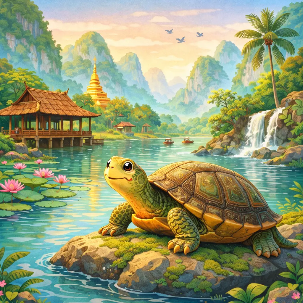 Tortue près de l'eau